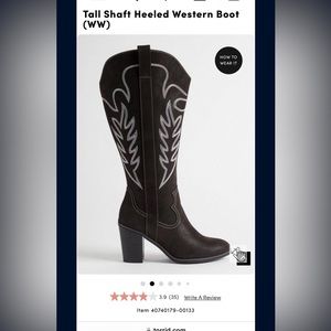 Western boots widecalf